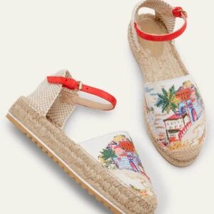 NWOB. Boden Embroidered Espadrilles - Spain Made. EU37